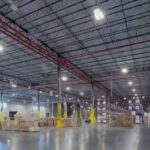 Wide view of the new cargo center at JFK international airport.