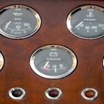 A vehicle's instrument panel.